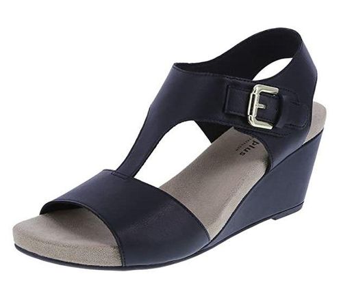 Sorbern Comfortable Black Sandals Wedges High Heel Slingback Platform Shoes  Summer Style Crok Pu Wrapped Ladies