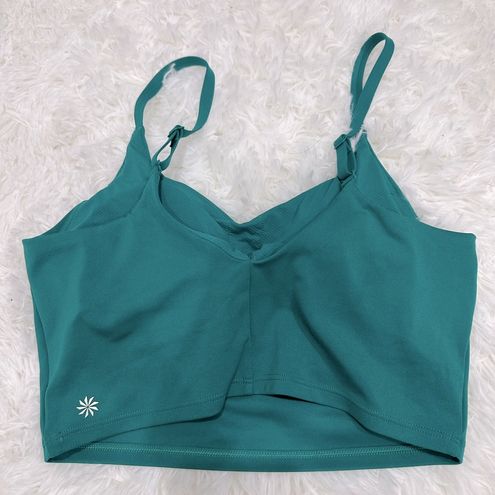 Athleta ELATION V-NECK POLY LONGLINE BRA - Sports bra - emerald