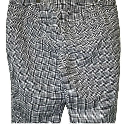 A New Day Women's Gray & Pink Plaid Stripe Ankle Length Pants Size