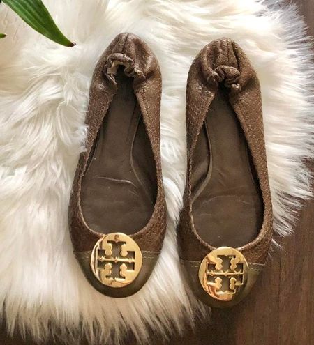 Tory Burch Serena Ballet snake print Flats Brown Size 8 - $65 (77% Off  Retail) - From Peggy