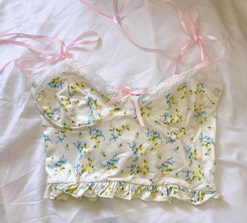 For Love Lemons Floral Bustier Crop Top Multiple Size M 50 From Peachie