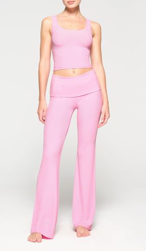 SKIMS SOFT LOUNGE FOLD OVER PANT Cotton Candy Pink Size M - $43