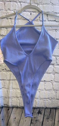 Women's High Cut Bodysuit - Wild Fable - Periwinkle Blue Size Small