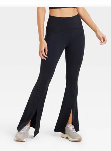 Women's Textured Flare Leggings - JoyLab Black XL