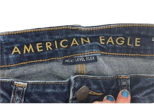 American Eagle Next Level Flex Slim Distressed Medium Wash Denim Jeans Size  30x3