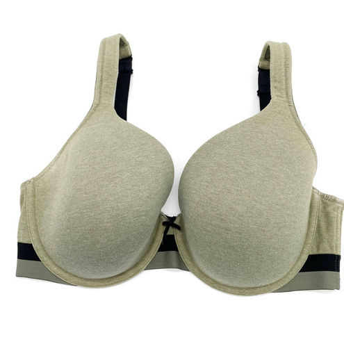 Cacique Women's 38DD Full Coverage Olive Green Black Spellout Straps Molded  Cups Size undefined - $29 - From Jeannie