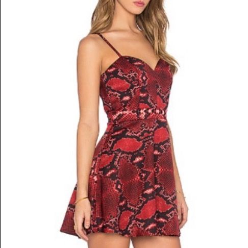 NBD Red Snakeskin Dress - $60 (50% Off ...