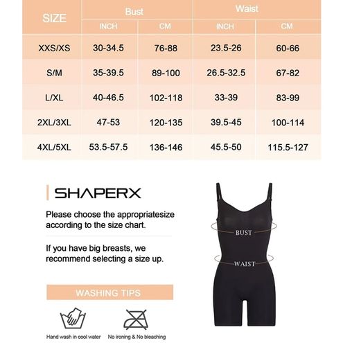 NWT SHAPERX Seamless Full Body Tummy Control Bodysuit Shapewear