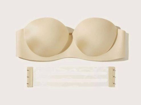 SheIn Strapless Underwire bra w Clear Back Strap Tan Size M - $7