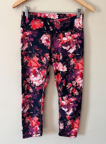 FABLETICS Womens Powerhold Mid Rise Full Length Legging Floral