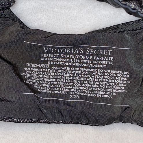 Victoria's Secret 32B “Perfect Shape” Grey / Gray Push Up Bra Size 32 B -  $26 - From Lolligagg