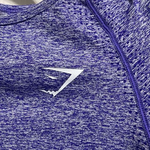 Gymshark Vital Seamless Long Sleeve Crop in Purple Marl Size L