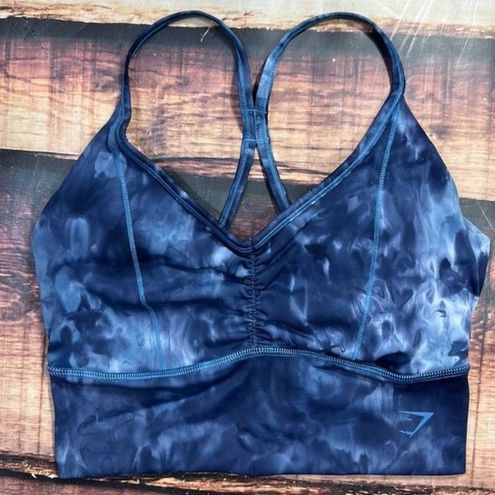 Gymshark Elevate Longline Sports Bra Blue Tie Dye - $36 New With Tags -  From Kayla