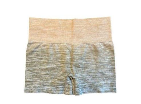3 for $15 Homma Women Yoga Seamless Shorts Olive & Taupe NWT Size