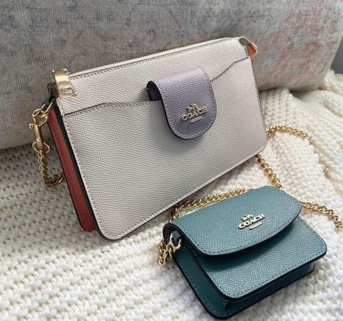 Coach Poppy crossbody with Card Case in Colorblock White - $102