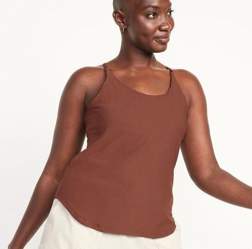 Old Navy NWT Brown PowerLite LYCRA ADAPTIV Racerback Shelf-Bra Active Tank  Top Size L - $35 (12% Off Retail) New With Tags - From Lindsay