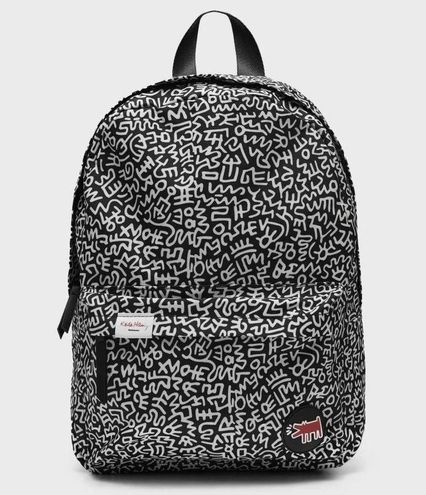 Keith Haring NWT Pop Art Backpack Black White Licensed With Laptop