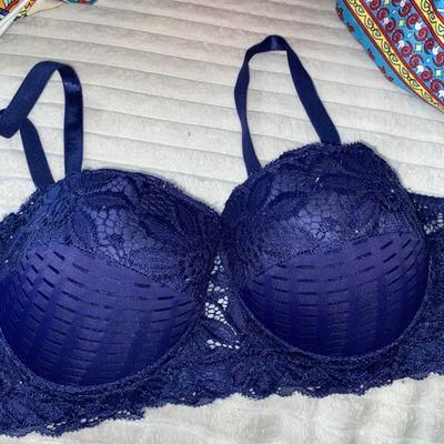 SheIn 42C Underwire Balconette Bra Blue - $13 - From Rayna