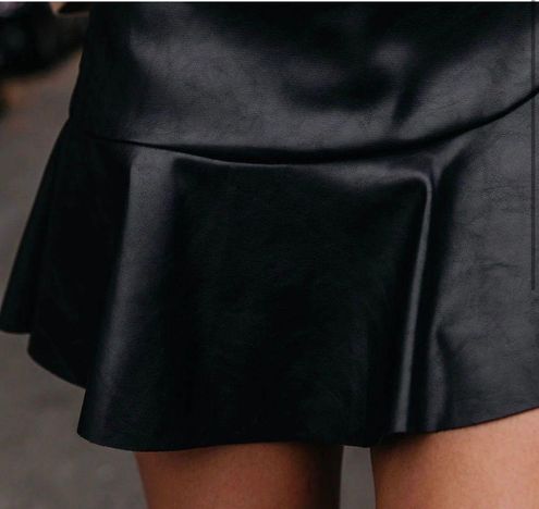 Clueless Faux Leather Mini Skort