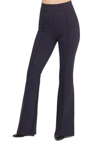 Spanx Faux Suede Flare Pants in Blue