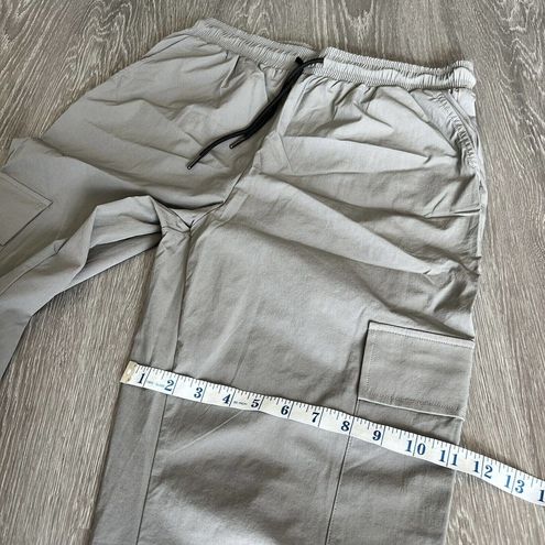 Halara Womens Large Side Pocket Cargo Drawstring Waist Pants Elastic Hem  Gray - $28 New With Tags - From Hanna