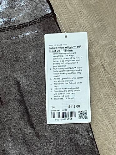 Lululemon Align Hr Pant 25 Shine