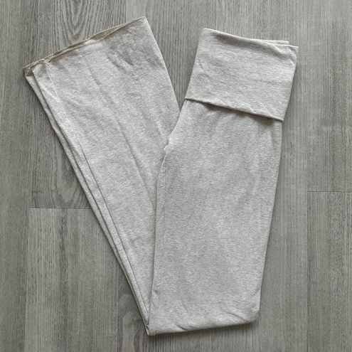 Track Cotton Jersey Foldover Pant - Heather Oatmeal - M at Skims