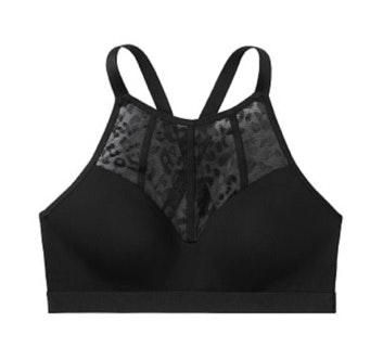 Victoria's Secret Leopard High Neck Sports Bra Black - $20 New