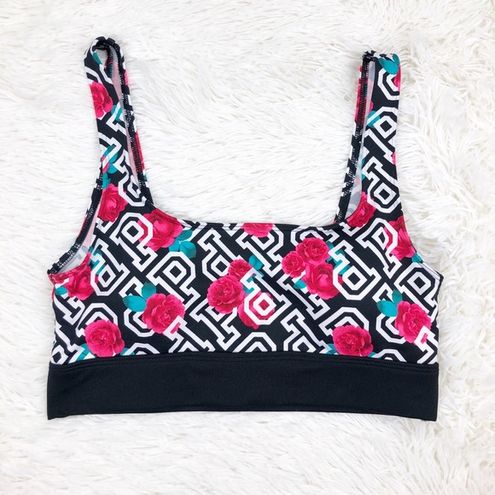 VS PINK Ultimate lightly lined roses sports bra S