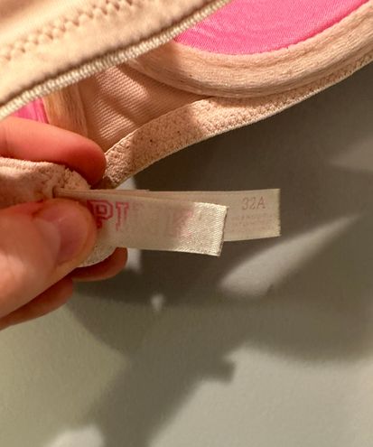 Victoria's Secret VS Pink Cream/Pink Bra Size 32A - $9 (77% Off