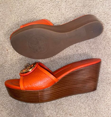 Tory Burch Platform Wedge Sandals Orange Size 7 - $45 (85% Off Retail) -  From Lara