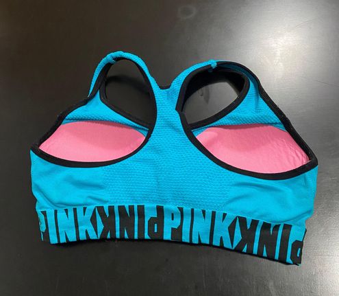 VICTORIA SECRET PINK blue sports bra in good