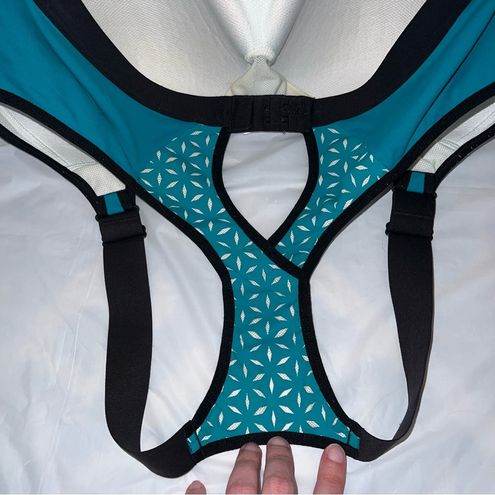 Victoria's Secret VSX Sport Turquoise & Black Racerback Sports Bra Size 40D  Blue - $30 (66% Off Retail) - From Katie