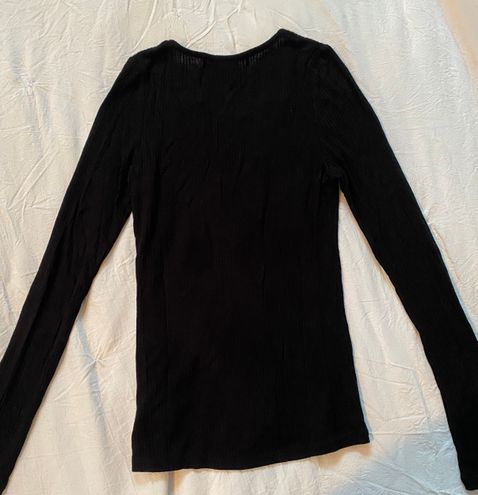 Urban Outfitters Black Mesh Long Sleeve 