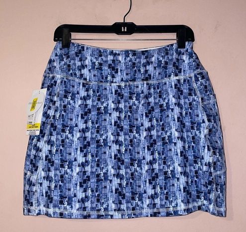 Intro. Love The Fit Blue Abstract Mini Cellie Skort Size Petite S NWT