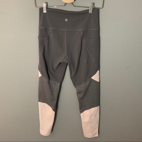 Athleta  Colorblock 7/8 Salutation Legging Gray Athleisure