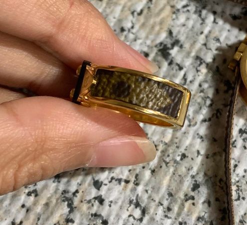 Louis Vuitton Upcycled Monogram Buckle Ring Gold - $52 New With