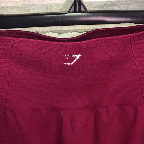 Gymshark red wine color energy seamless high waisted activewear leggings  small​ - $53 - From Paydin