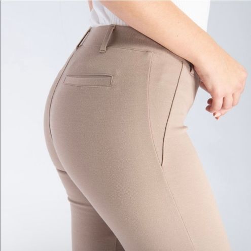 Betabrand Women's Classic Straight Leg Dress Pant Yoga Pants Khaki Twill  XXL Tan - $40 - From Kyler