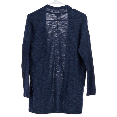 J Jill Blue Cotton Blend Size 3X Cardigan