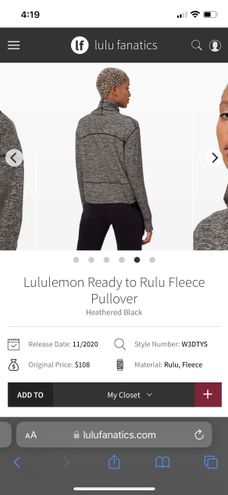 Lululemon Ready to Rulu Fleece Jogger - Heathered Black - lulu fanatics