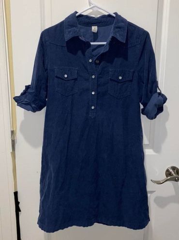 Women's Chaps Lace-Up Denim Shirt Dress