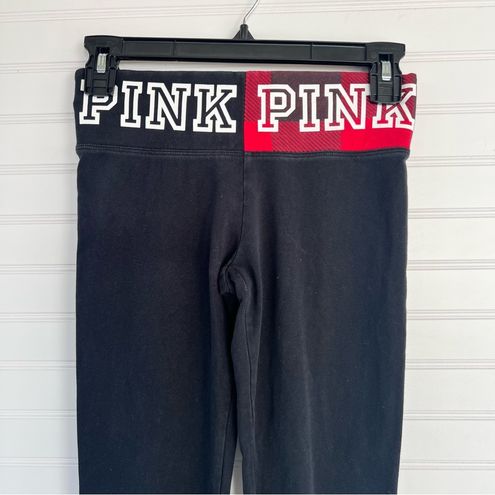 PINK - Victoria's Secret Victoria secret love pink yoga pants: Size : XS  Stretch Black and Red Multiple - $28 - From Blooming