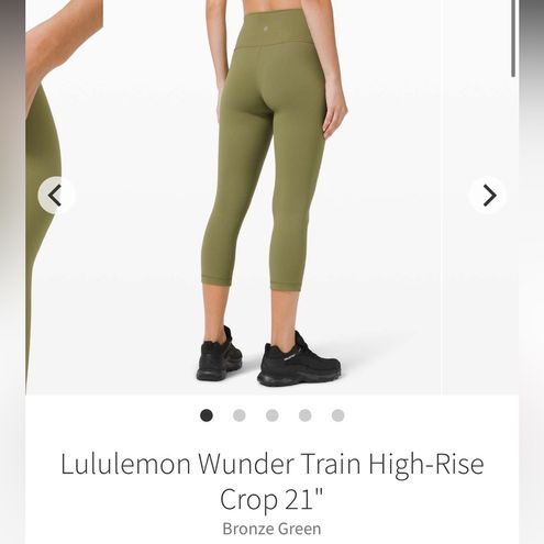 Lululemon Wunder Train High-Rise Crop 21 Bronze Green size 10 - $45 - From  Shayna