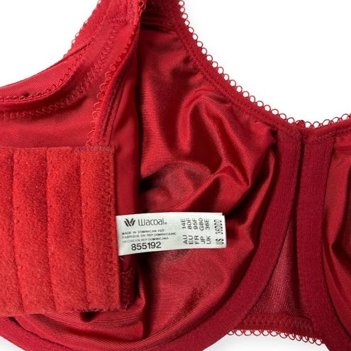 Wacoal Basic Beauty Red Underwire Adjustable Strap Bra Women's Size 36DDD -  $34 New With Tags - From Katrina