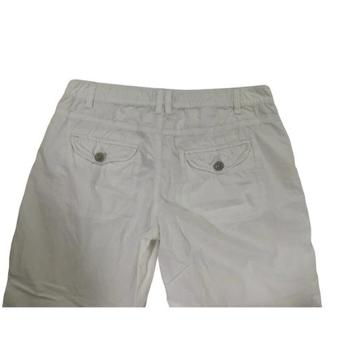 EXPRESS Women Size 6 White Cargo Capri Pants H1-496P - $15