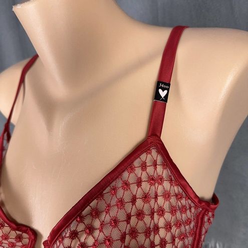 Victoria's Secret New Very Sexy Starburst Unlined Demi Bra 34DD Red Sheer  Mesh Size undefined - $33 New With Tags - From K
