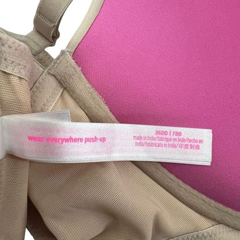 PINK - Victoria's Secret Wear Everywhere Push Up Bra Beige 36DD