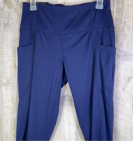 Members Mark Everyday High Rise Ankle Legging Large Navy Blue w/Inside  Pocket - $18 New With Tags - From Ginny