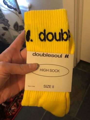 DoubleSoul Sustainable Recycled Bright Yellow Socks Size L - $15